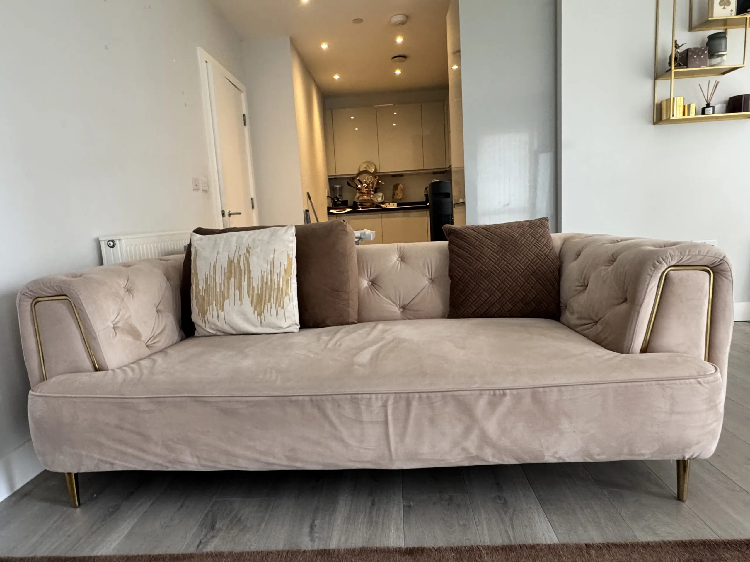 Rubeza Sofia 3 Seater Sofa - Warm Sand