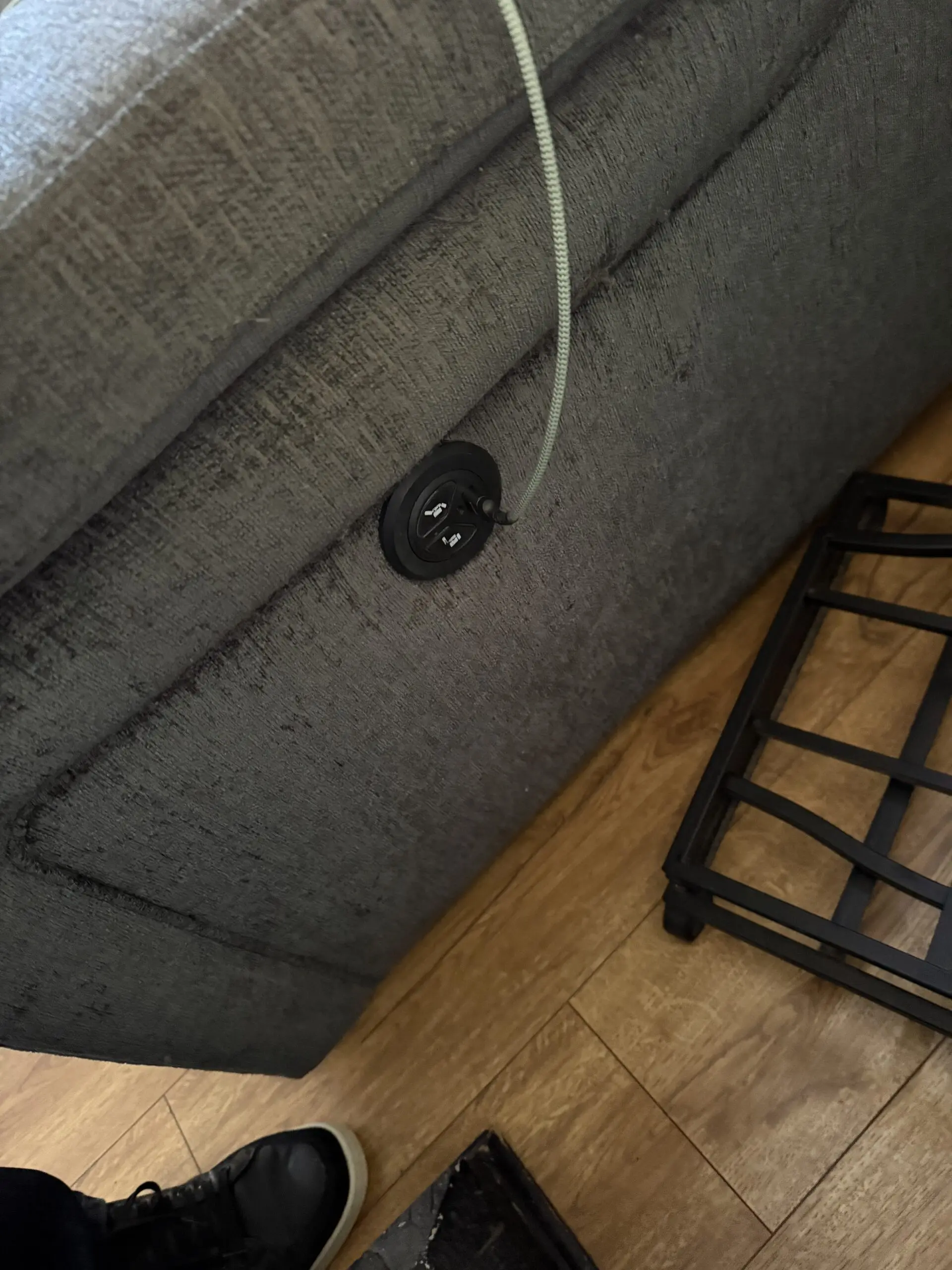 DFS grey Barrett power recliner