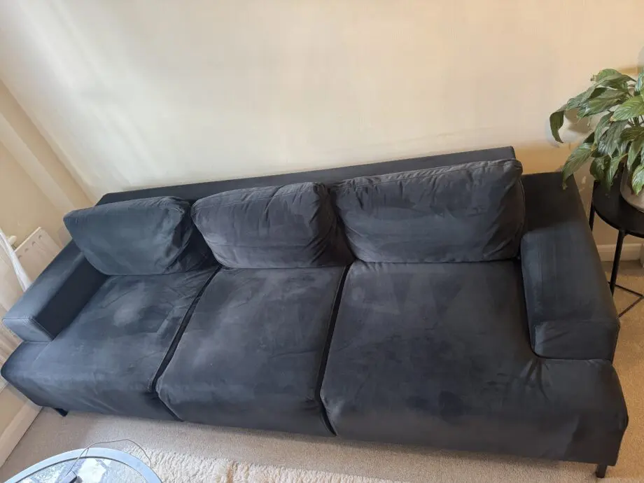 FREDERIK 3 Seater Sofa Dark Anthracite Velvet
