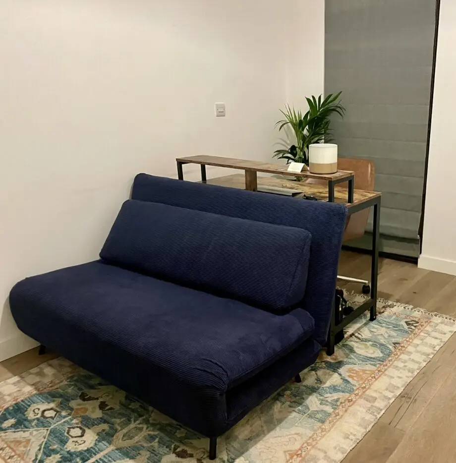 MADE Large Kahlo Sofa Bed - Navy