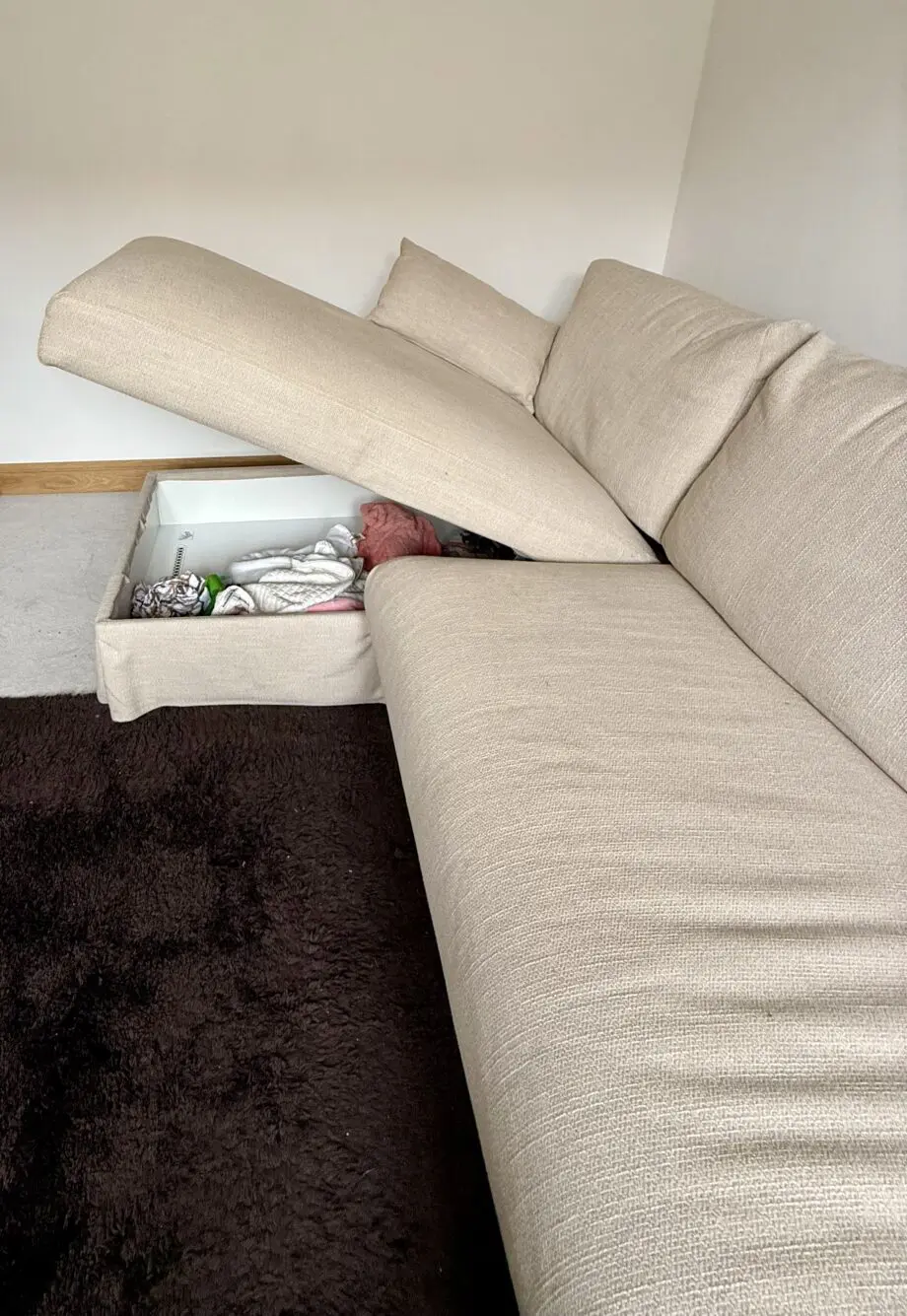 IKEA HYLTARP 3-seat sofa w chaise longue, left, for sale