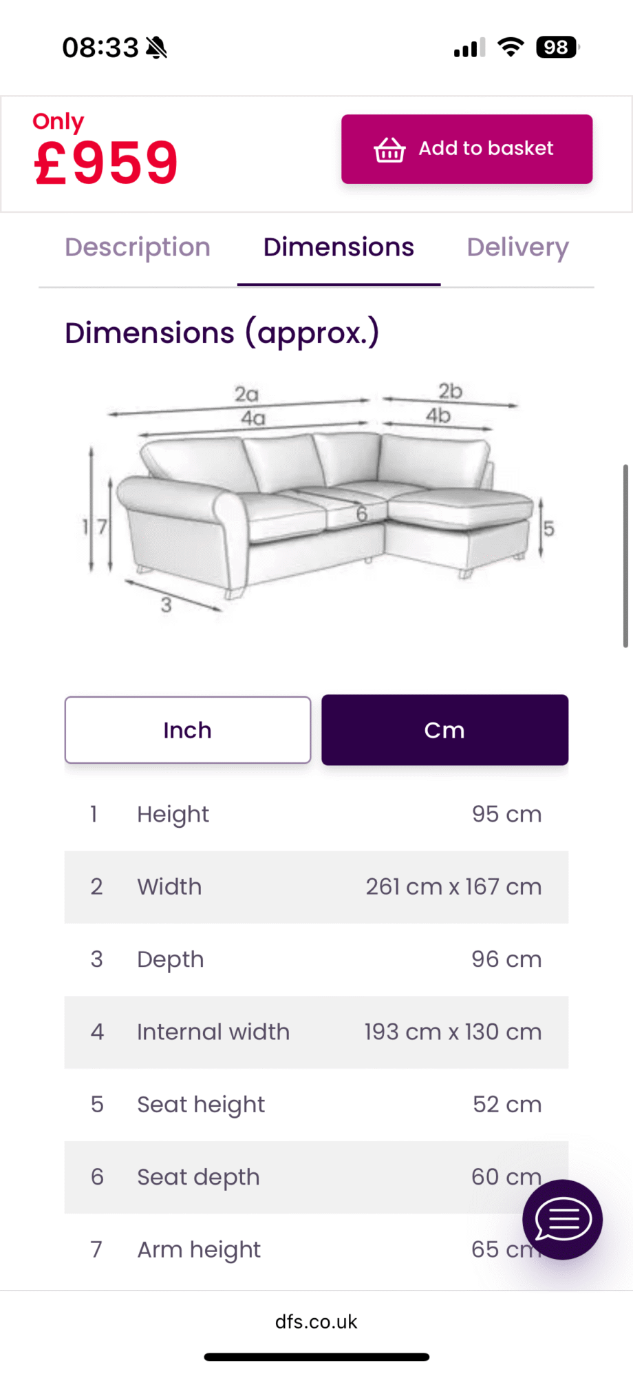 Owen - Formal Back Left Hand Facing Arm Corner Sofa