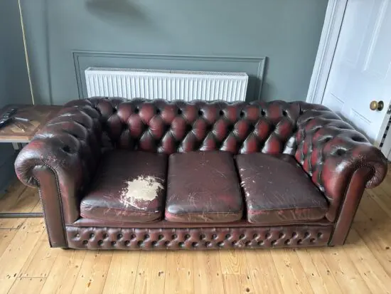 Antique Oxblood Chesterfield 3 piece set