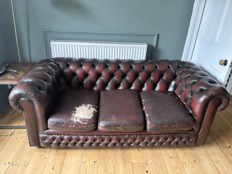 Antique Oxblood Chesterfield 3 piece set