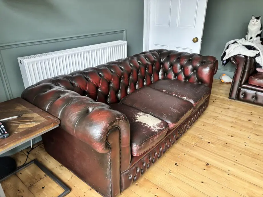 Antique Oxblood Chesterfield 3 piece set