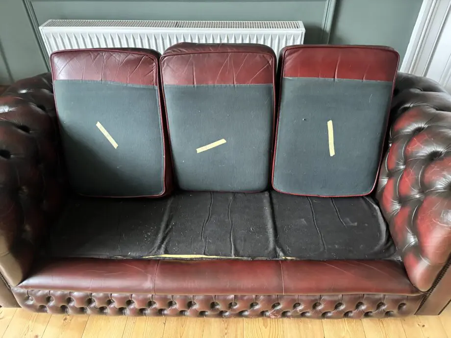 Antique Oxblood Chesterfield 3 piece set