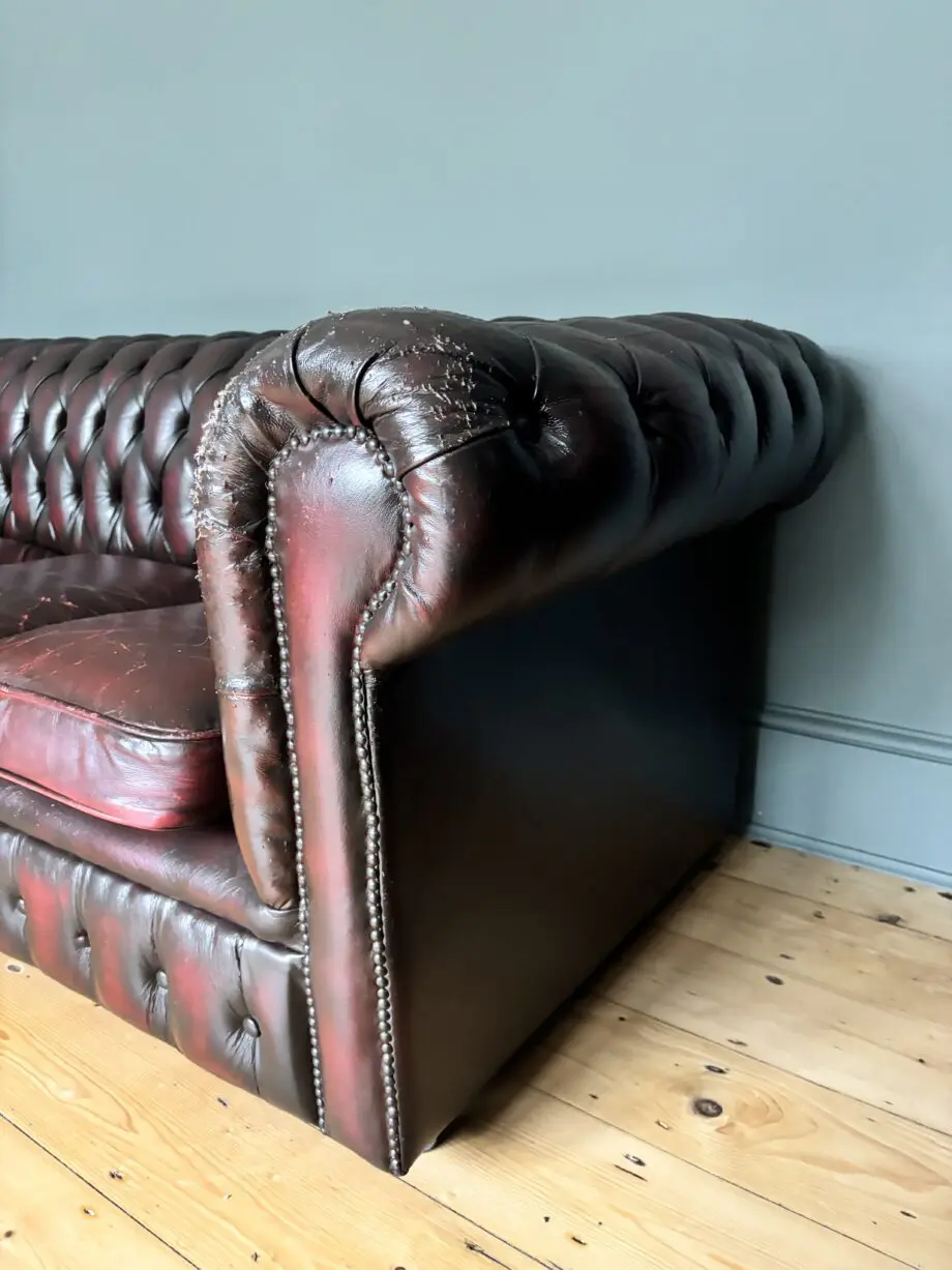 Antique Oxblood Chesterfield 3 piece set