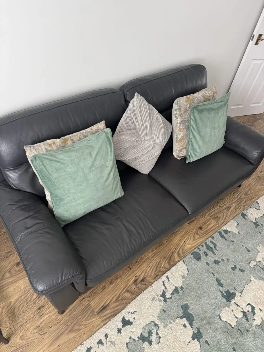 DFS Dark Grey 3 Seater Sofa & Electric Recliner Chair + USB Port & Matching Storage Footstool …
