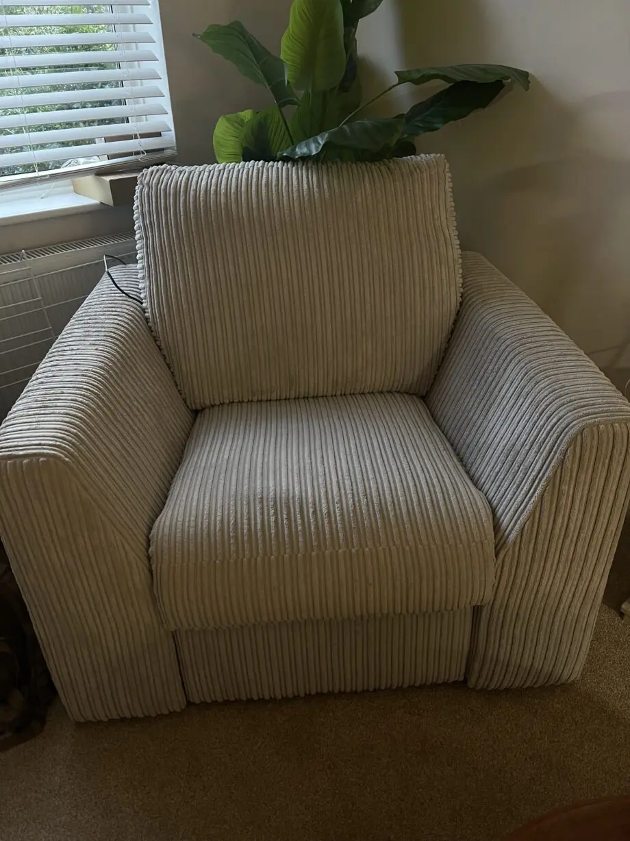 DFS Cream Haydon Power Recliner Chair