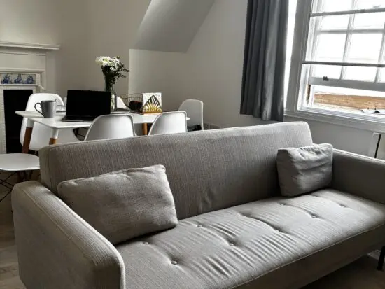Dusk stone grey Hudson click clack sofa bed