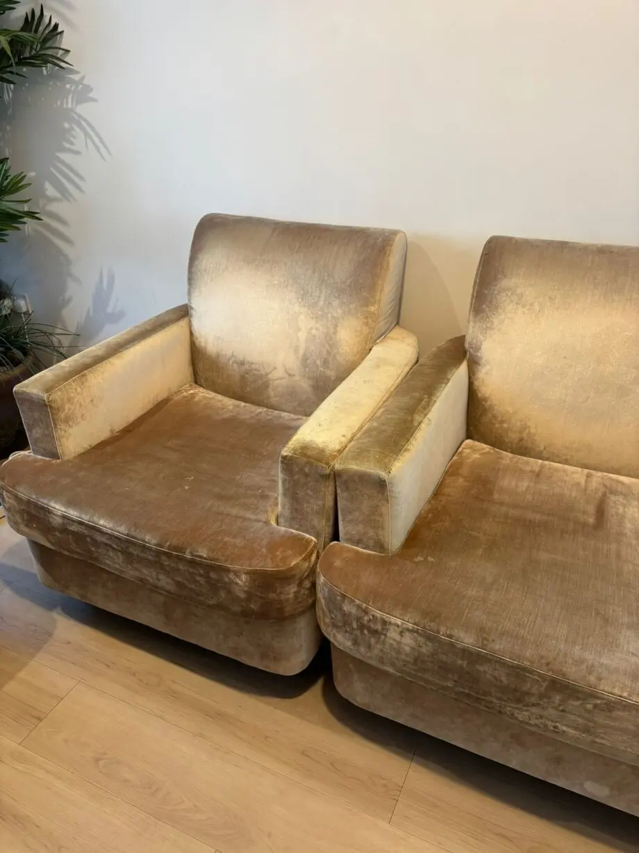 Velvet Wingback Armchair & Loveseat Sofa Set – Classic & Comfortable "High quality"