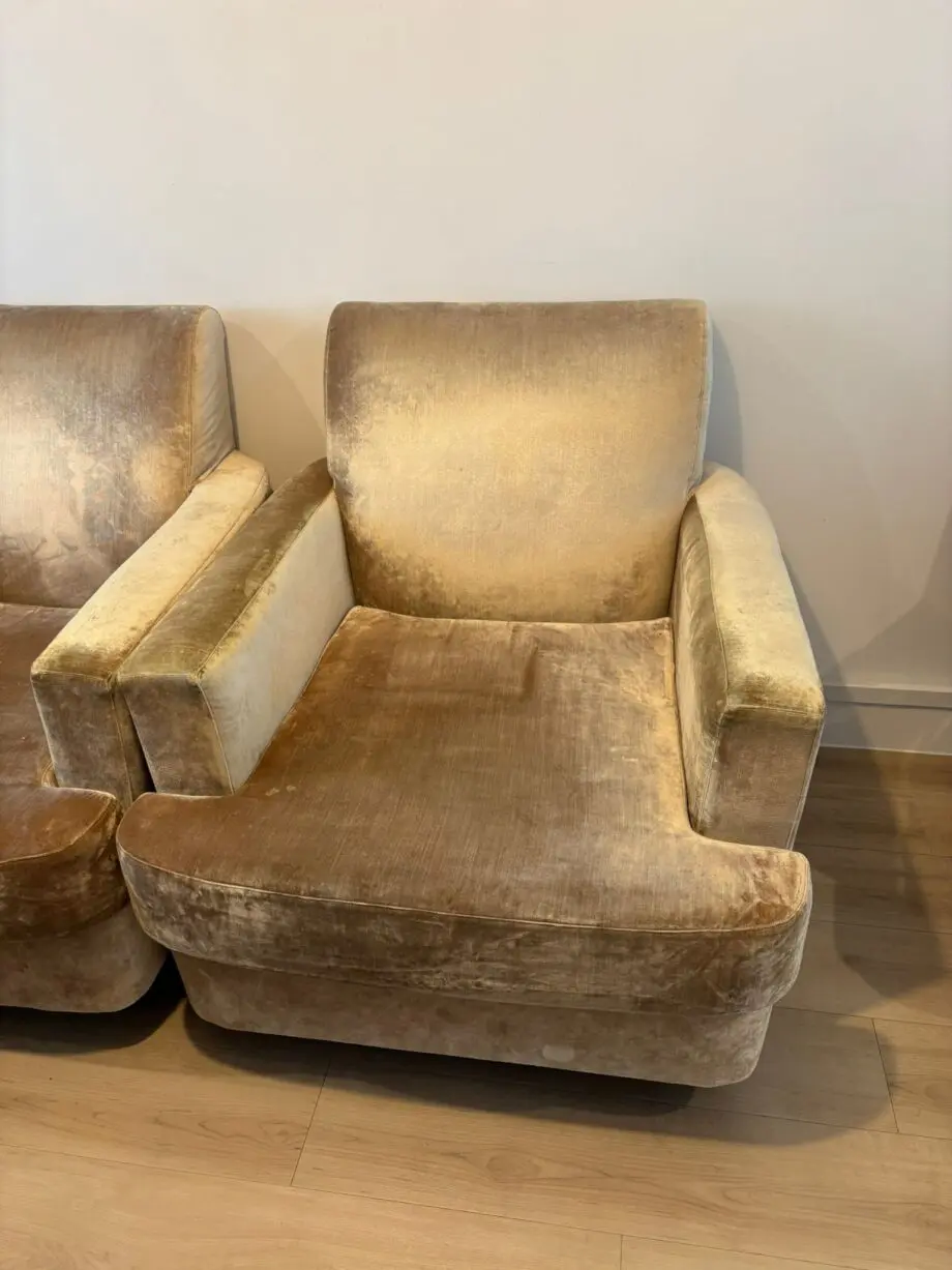 Velvet Wingback Armchair & Loveseat Sofa Set – Classic & Comfortable "High quality"