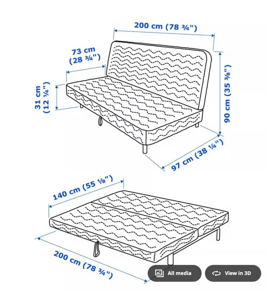 IKEA Futon with pocket spring mattress IKEA NYHAMN