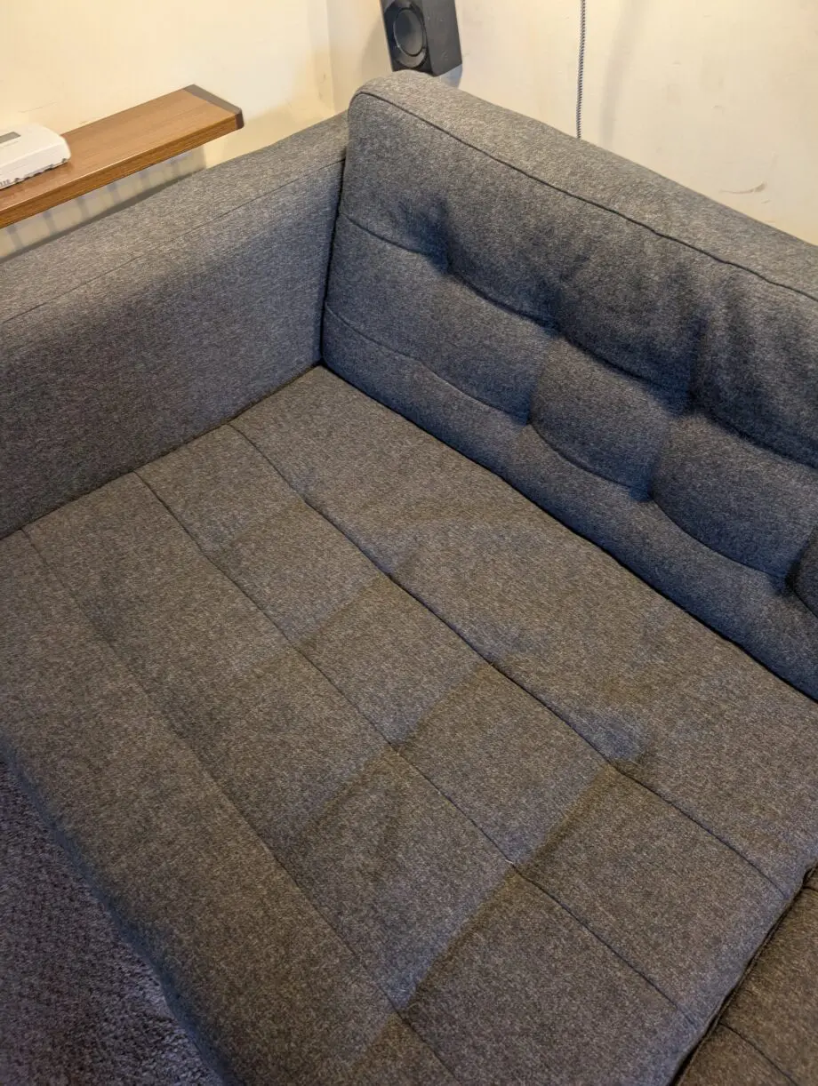 IKEA Landskrona sofa and footstool set dark gray