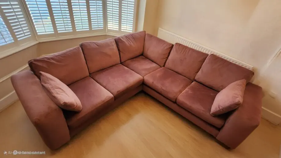 DFS Darcy Mauve Velvet Corner Sofa