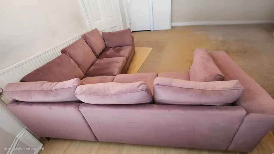 DFS Darcy Mauve Velvet Corner Sofa