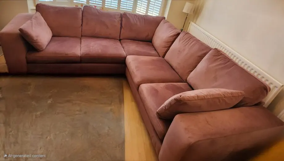 DFS Darcy Mauve Velvet Corner Sofa