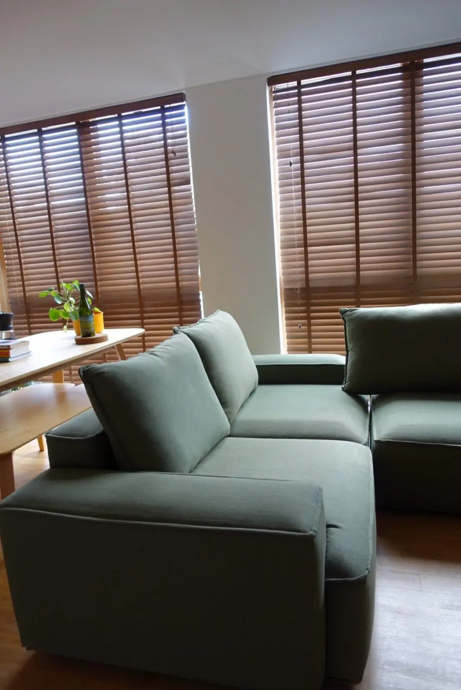 John Lewis Border Grand 4 Seater Sofa, Dark Leg, Relaxed Linen Olive