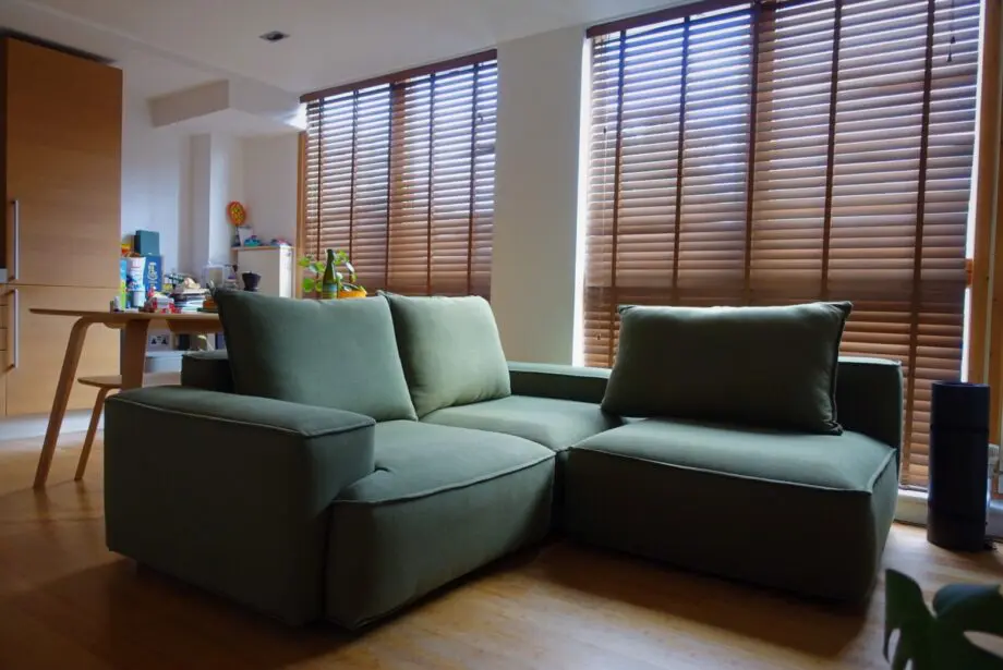 John Lewis Border Grand 4 Seater Sofa, Dark Leg, Relaxed Linen Olive