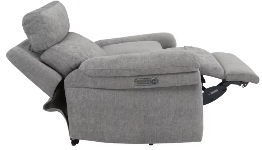 Furniture Village Comfort Story Serene 3 Seater Fabric Power Recliner Sofa & Power Recliner Chair Grey