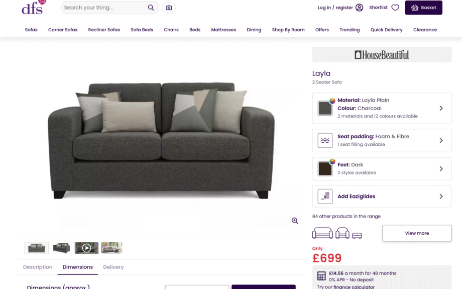 Layla 2 Seater Sofa