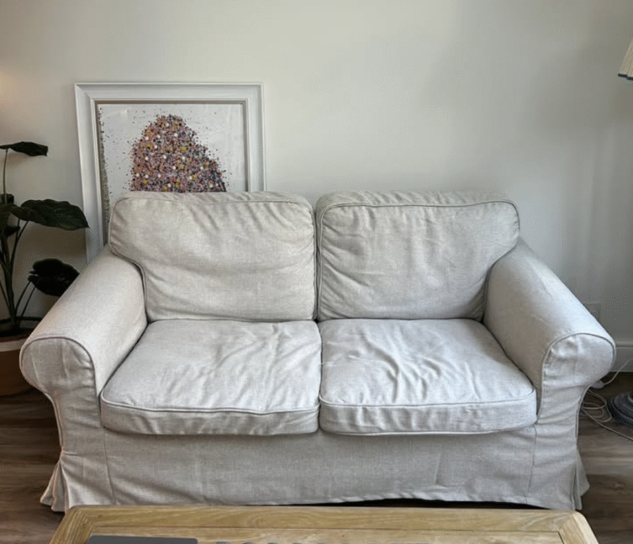 Beige Two Seater Sofa