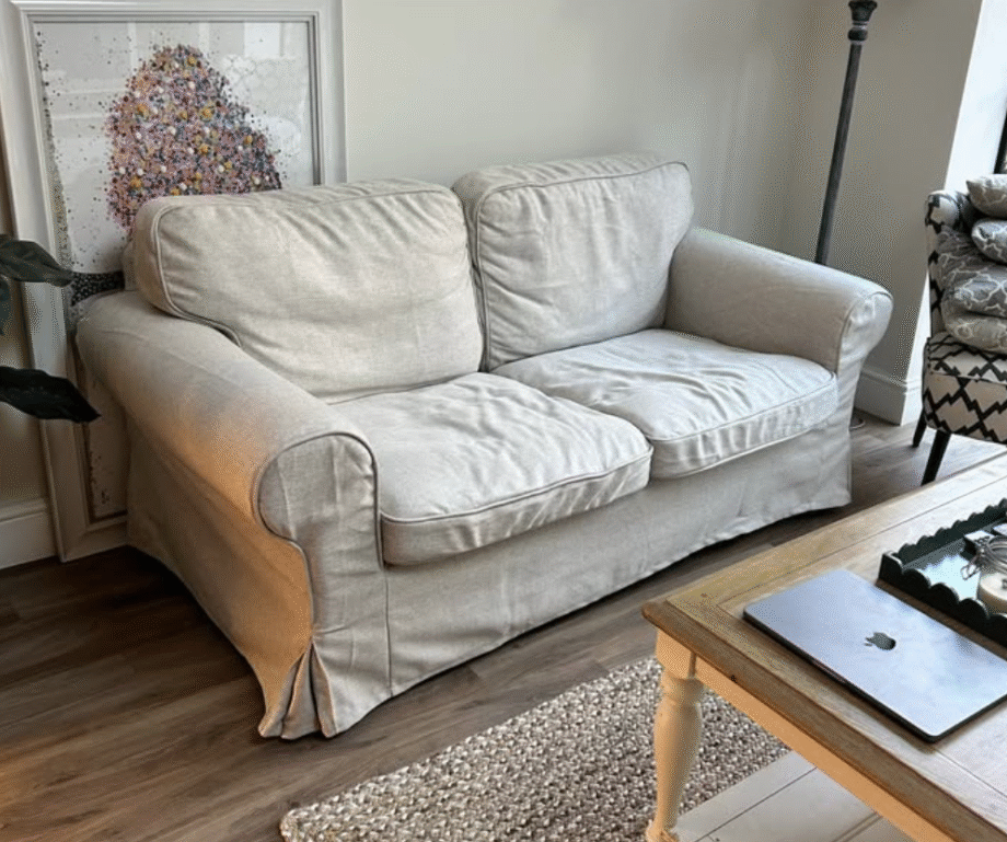 Beige Two Seater Sofa