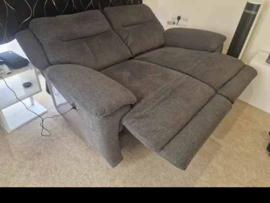 Furniture village Touch 2 seater Heavy duty Fabric sofa recliner with USB port
