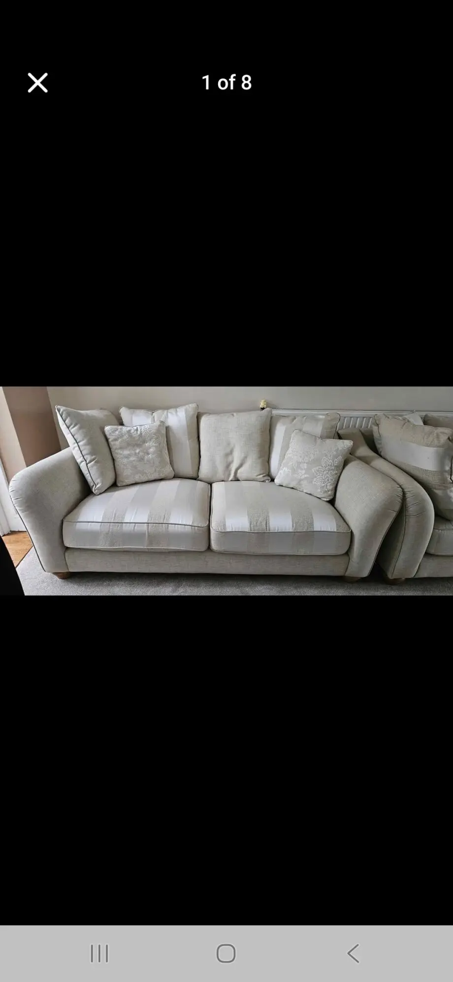 Regency 3 Seater Pillow Back Sofa in Lyon Natural