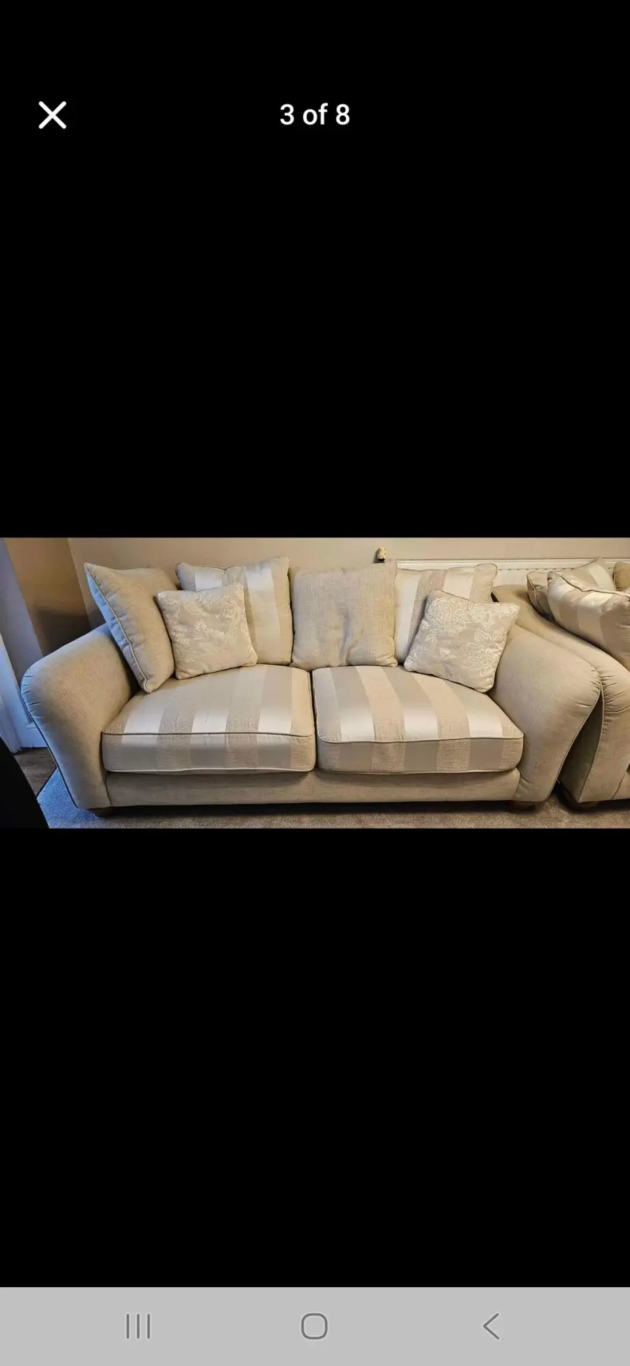 Regency 3 Seater Pillow Back Sofa in Lyon Natural