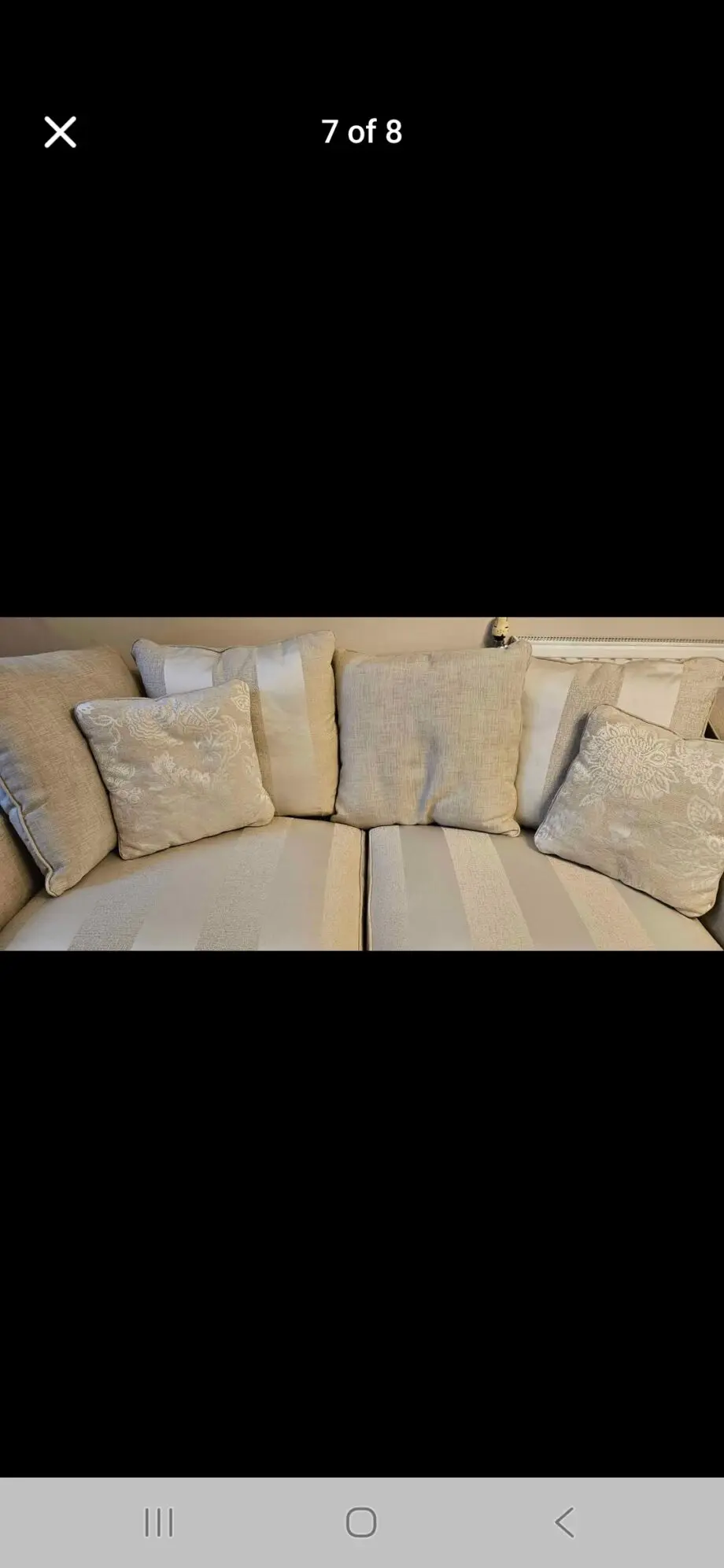Regency 3 Seater Pillow Back Sofa in Lyon Natural