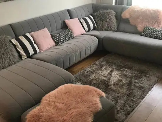 U Shape Grey Sofa