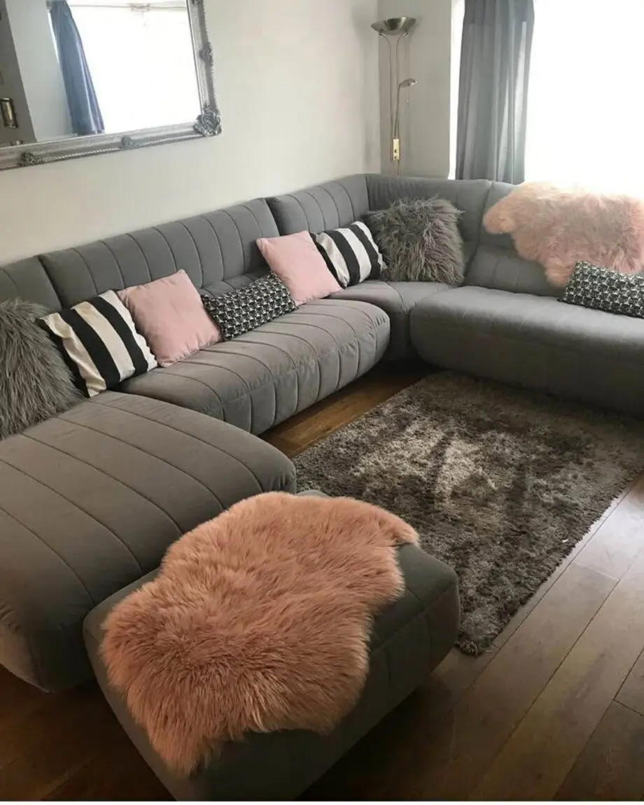 U Shape Grey Sofa