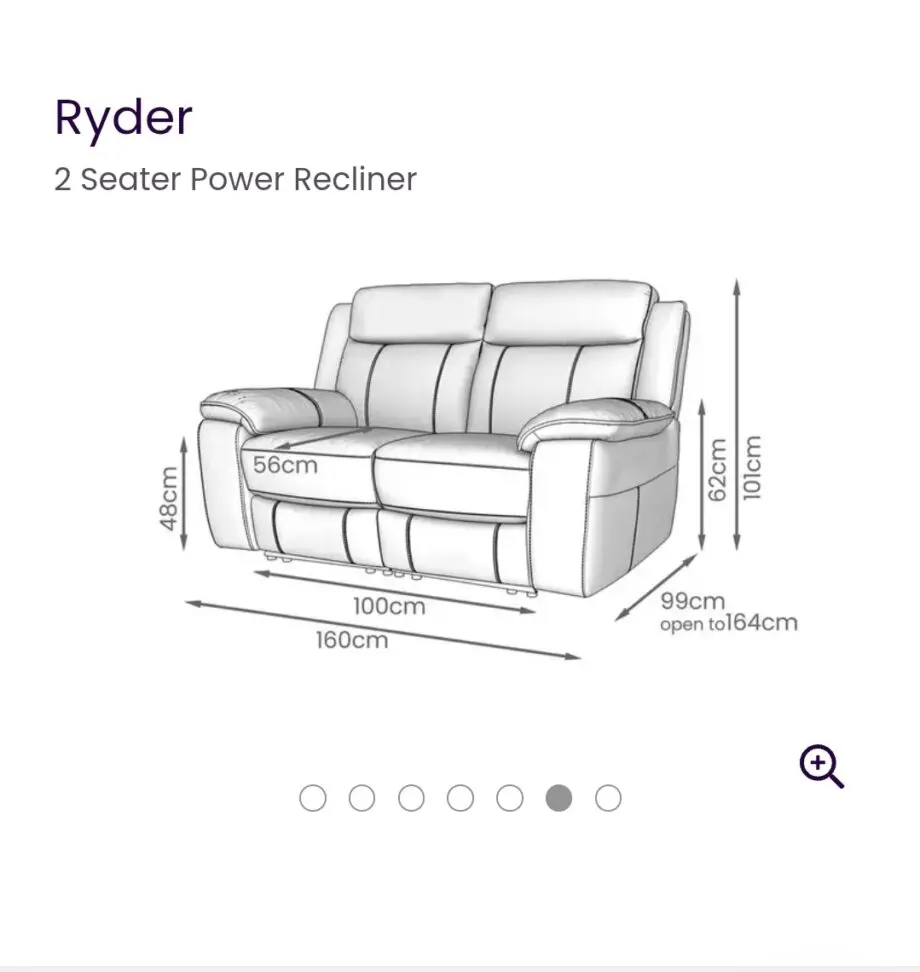 DFS Ryder power reclining 2 seater Sofa and 2 x power recliner chairs. Pewter and pepper colours.