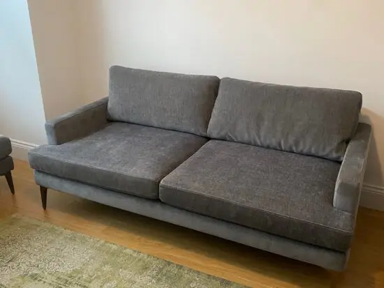 West Elm Andes 3 Seater sofa and matching bench/footstool