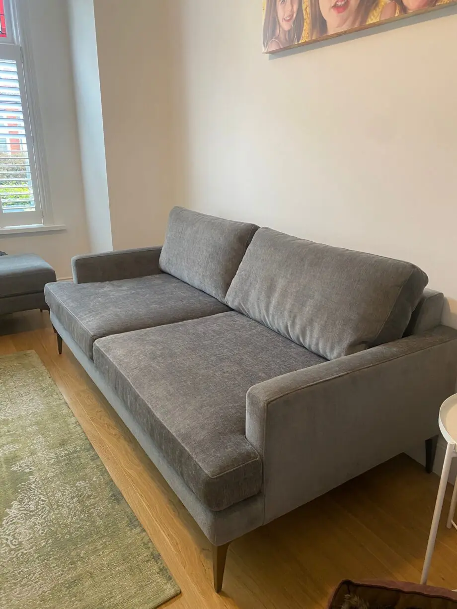 West Elm Andes 3 Seater sofa and matching bench/footstool