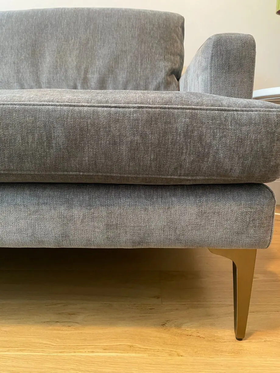 West Elm Andes 3 Seater sofa and matching bench/footstool
