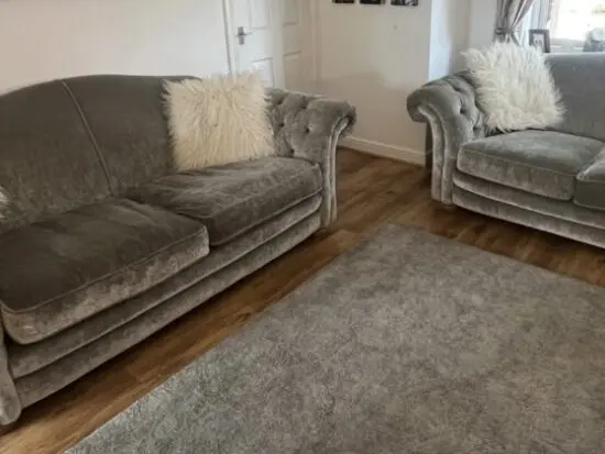 DFS Loch Leven 3&2 Sofas Silver Grey