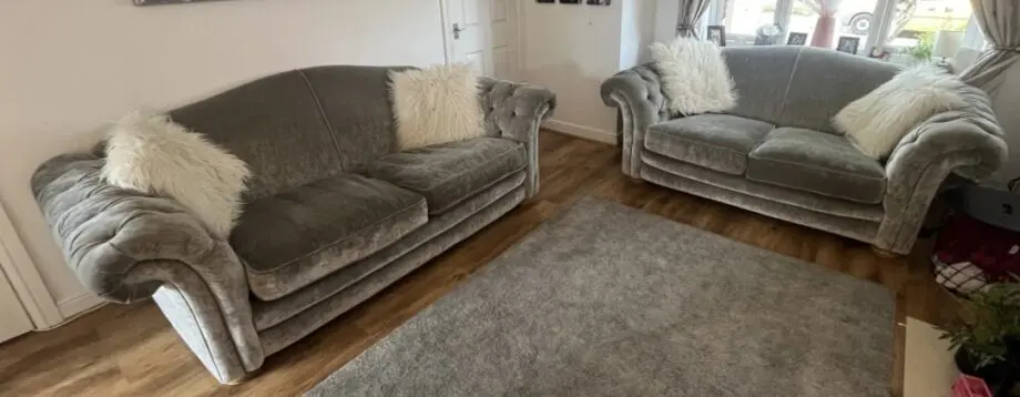 DFS Loch Leven 3&2 Sofas Silver Grey