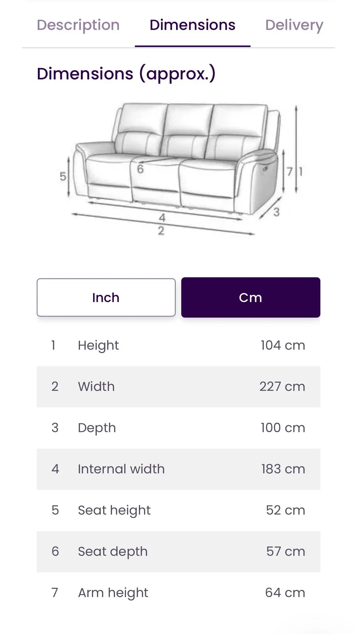 DFS Dylan Express Electric Recliner Sofa