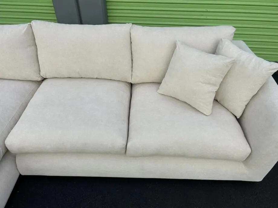 Brand New Loaf Cream L-Shape Corner Sofa For Sale Now