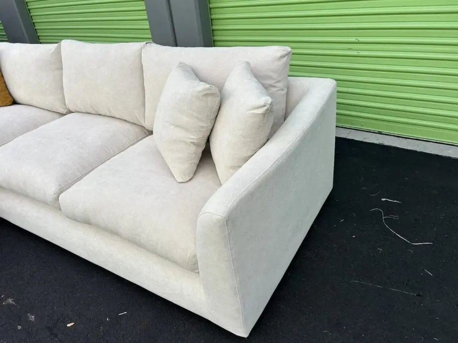 Brand New Loaf Cream L-Shape Corner Sofa For Sale Now