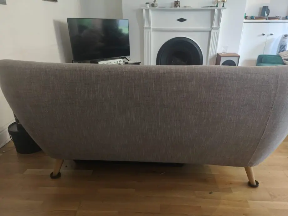 Hygena Lexie 3 Seater Fabric Sofa - Light Grey