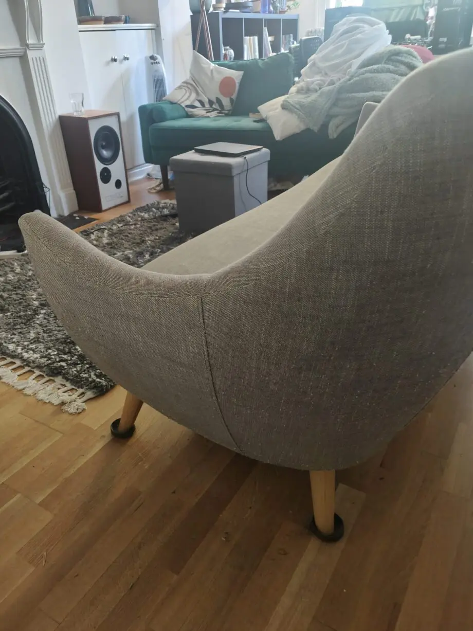 Hygena Lexie 3 Seater Fabric Sofa - Light Grey