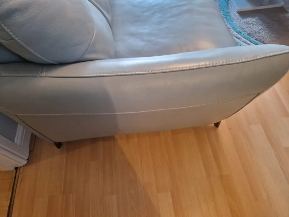 Sofology pale blue leather 4 + 2 sofa set