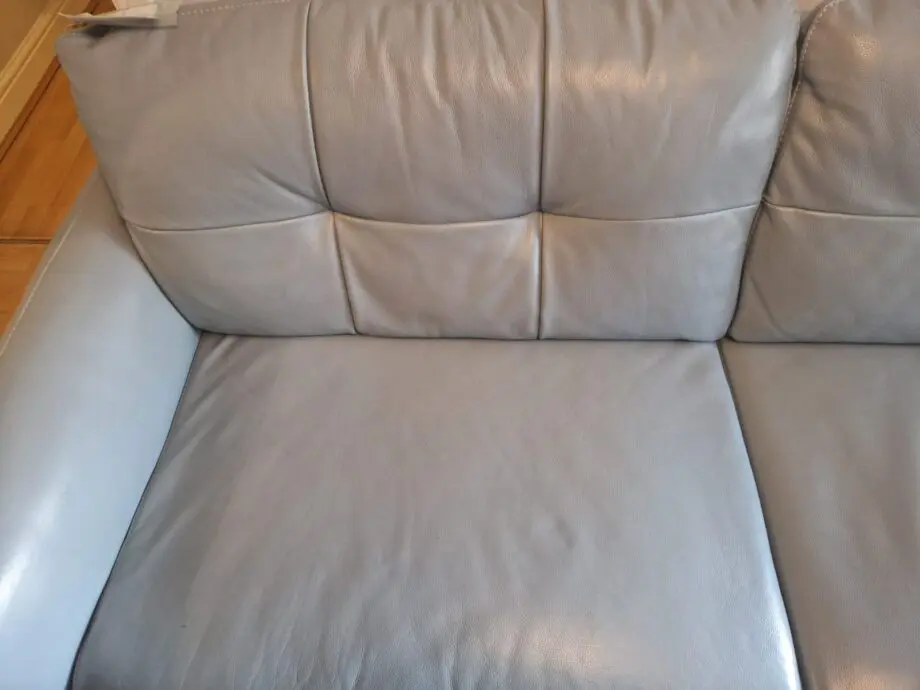 Sofology pale blue leather 4 + 2 sofa set