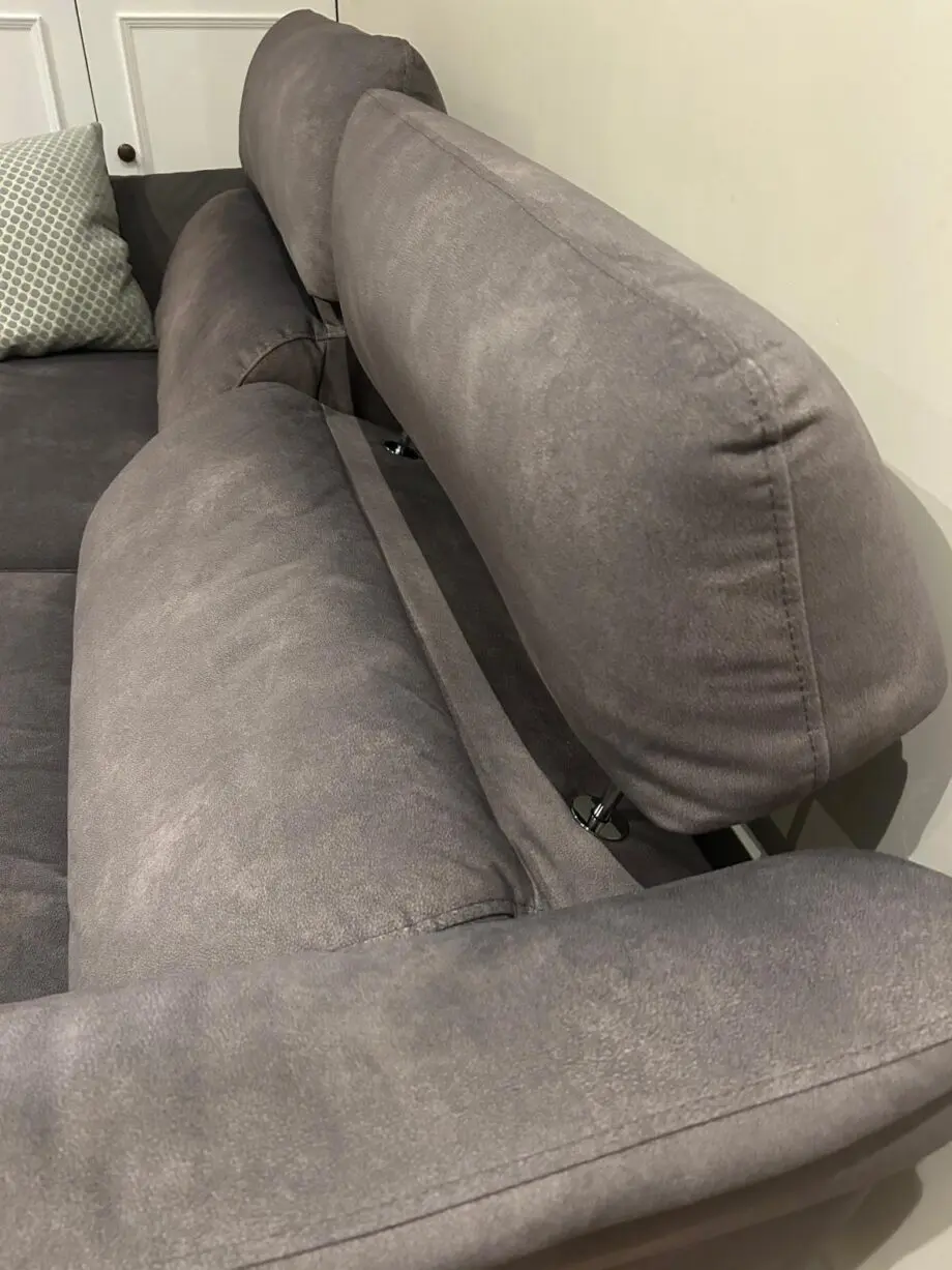 Sofology Missouri 2.5 Seater Power Recliner Sofa with Power Headrests - Fabric / Colour: Lifestyle Flecked Fabric Mocha