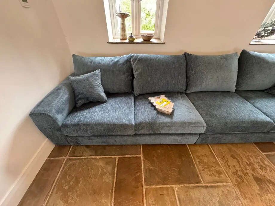 Blue 4 seater sofa from Loom Loft Preston