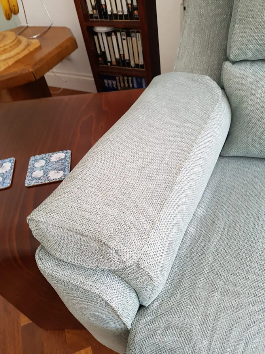 HSL Bramham 3 seater dual power recliner in duck egg blue/green