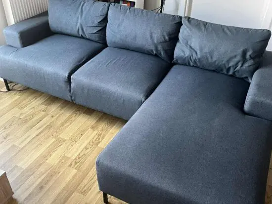 Blue L-Shaped sofa- Made, Frederik 3 Seater